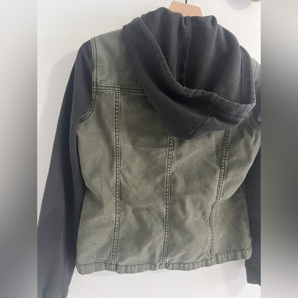 American Eagle Green Hooded Utility Jacket - Picture 5 of 8